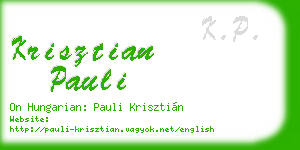 krisztian pauli business card